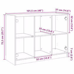 vidaXL Sideboard Cupboard Side Cabinet Highboard Concrete Grey Engineered Wood - Additional view 10