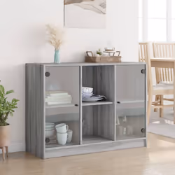 vidaXL Sideboard Cupboard Side Cabinet Highboard Grey Sonoma Engineered Wood