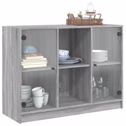 vidaXL Sideboard Cupboard Side Cabinet Highboard Grey Sonoma Engineered Wood - Additional view 4
