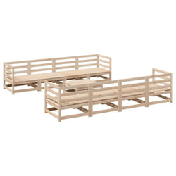 vidaXL Garden Sofa Set 9 Piece Outdoor Sofa Set Corner Sofa Solid Wood Pine