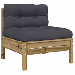 vidaXL Garden Sofa Set 7 Piece with Cushions Corner Sofa Impregnated Wood Pine - Additional view 4