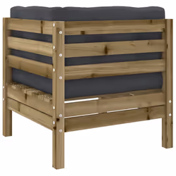 vidaXL Garden Sofa Set 7 Piece with Cushions Corner Sofa Impregnated Wood Pine - Additional view 5