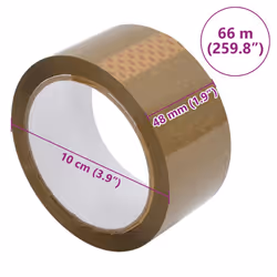 vidaXL Packaging Tape Packing Boxes Parcel Tape Sealing Shipping Packing Tape - brown, 36 ÃÂ¼m/ 12 pcs - Additional view 6