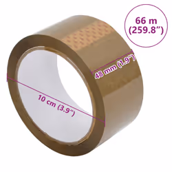 vidaXL Packaging Tape Packing Boxes Parcel Tape Sealing Shipping Packing Tape - brown, 45 ÃÂ¼m/ 72 pcs