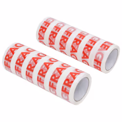 vidaXL Packaging Tape Packing Boxes Parcel Tape Packing Tape Printed White - 12 pcs