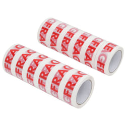 vidaXL Packaging Tape Packing Boxes Parcel Tape Packing Tape Printed White - 12 pcs
