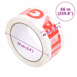 vidaXL Packaging Tape Packing Boxes Parcel Tape Packing Tape Printed White - 12 pcs - Additional view 6