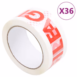 vidaXL Packaging Tape Packing Boxes Parcel Tape Packing Tape Printed White - 36 pcs