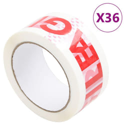 vidaXL Packaging Tape Packing Boxes Parcel Tape Packing Tape Printed White - 36 pcs