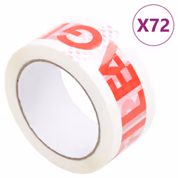 vidaXL Packaging Tape Packing Boxes Parcel Tape Packing Tape Printed White - 72 pcs