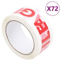 vidaXL Packaging Tape Packing Boxes Parcel Tape Packing Tape Printed White - 72 pcs