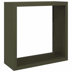 vidaXL Firewood Rack Fireplace Log Store Firewood Log Rack Log Holder Steel - green, 100 x 40 x 100 cm
