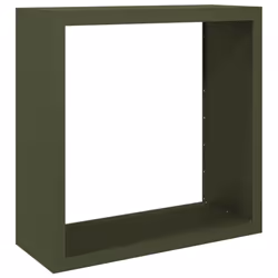 vidaXL Firewood Rack Fireplace Log Store Firewood Log Rack Log Holder Steel - green, 100 x 40 x 100 cm - Additional view 5