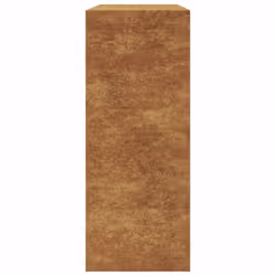 vidaXL Firewood Rack Fireplace Log Store Firewood Log Rack Log Holder Steel - brown, 100 x 40 x 100 cm