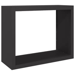 vidaXL Firewood Rack Fireplace Log Store Firewood Log Rack Log Holder Steel - black, 100 x 40 x 80 cm