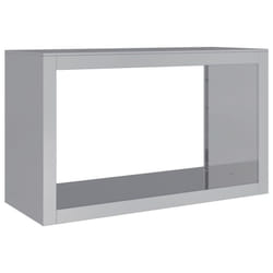 vidaXL Firewood Rack Fireplace Log Store Firewood Log Rack Log Holder Steel - grey, 100 x 40 x 60 cm