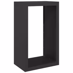 vidaXL Firewood Rack Fireplace Log Store Firewood Log Rack Log Holder Steel - black, 60 x 40 x 100 cm