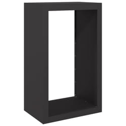 vidaXL Firewood Rack Fireplace Log Store Firewood Log Rack Log Holder Steel - black, 60 x 40 x 100 cm