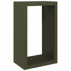 vidaXL Firewood Rack Fireplace Log Store Firewood Log Rack Log Holder Steel - green, 60 x 40 x 100 cm