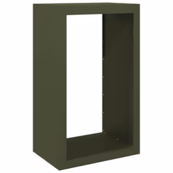 vidaXL Firewood Rack Fireplace Log Store Firewood Log Rack Log Holder Steel - green, 60 x 40 x 100 cm - Additional view 5