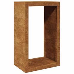 vidaXL Firewood Rack Fireplace Log Store Firewood Log Rack Log Holder Steel - brown, 60 x 40 x 100 cm