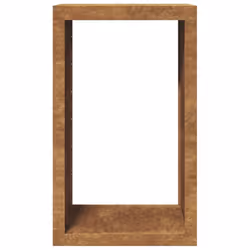 vidaXL Firewood Rack Fireplace Log Store Firewood Log Rack Log Holder Steel - brown, 60 x 40 x 100 cm