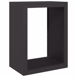 vidaXL Firewood Rack Fireplace Log Store Firewood Log Rack Log Holder Steel - black, 60 x 40 x 80 cm
