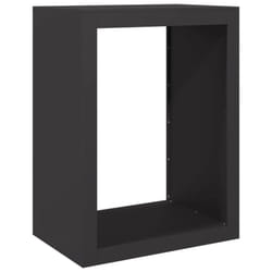 vidaXL Firewood Rack Fireplace Log Store Firewood Log Rack Log Holder Steel - black, 60 x 40 x 80 cm