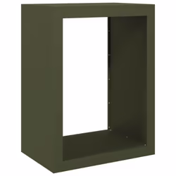 vidaXL Firewood Rack Fireplace Log Store Firewood Log Rack Log Holder Steel - green, 60 x 40 x 80 cm - Additional view 5