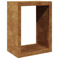 vidaXL Firewood Rack Fireplace Log Store Firewood Log Rack Log Holder Steel - brown, 60 x 40 x 80 cm