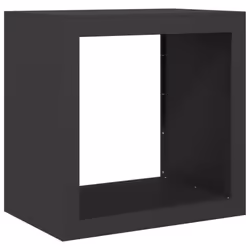 vidaXL Firewood Rack Fireplace Log Store Firewood Log Rack Log Holder Steel - black, 60 x 40 x 60 cm