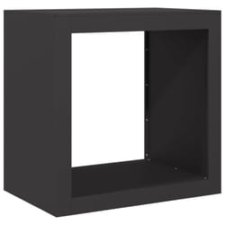 vidaXL Firewood Rack Fireplace Log Store Firewood Log Rack Log Holder Steel - black, 60 x 40 x 60 cm
