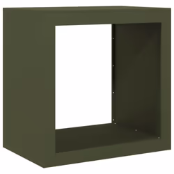 vidaXL Firewood Rack Fireplace Log Store Firewood Log Rack Log Holder Steel - green, 60 x 40 x 60 cm
