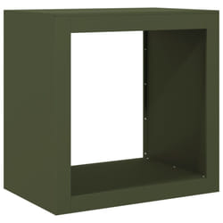 vidaXL Firewood Rack Fireplace Log Store Firewood Log Rack Log Holder Steel - green, 60 x 40 x 60 cm