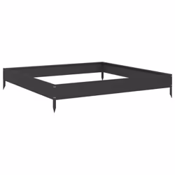vidaXL Garden Raised Bed Outdoor Planter Pot Patio Flower Box Black Steel - Additional view 5