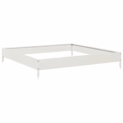 vidaXL Garden Raised Bed Outdoor Planter Pot Patio Flower Box White Steel
