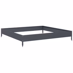 vidaXL Garden Raised Bed Outdoor Planter Pot Patio Flower Box Anthracite Steel - Additional view 5