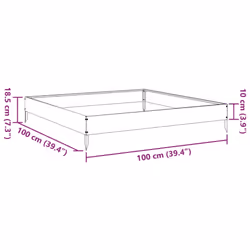 vidaXL Garden Raised Bed Outdoor Planter Pot Patio Flower Box Anthracite Steel - Additional view 9