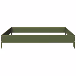 vidaXL Garden Raised Bed Outdoor Planter Pot Flower Box Olive green Steel - Additional view 4