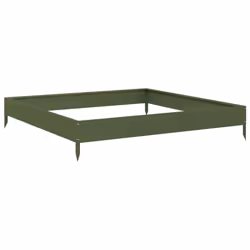 vidaXL Garden Raised Bed Outdoor Planter Pot Flower Box Olive green Steel - Additional view 5