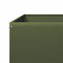 vidaXL Garden Raised Bed Outdoor Planter Pot Flower Box Olive green Steel - Additional view 6