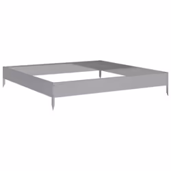 vidaXL Garden Raised Bed Outdoor Planter Pot Patio Flower Box Galvanised Steel - Additional view 5