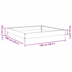 vidaXL Garden Raised Bed Outdoor Planter Pot Patio Flower Box Galvanised Steel - Additional view 9