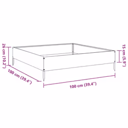 vidaXL Garden Raised Bed Outdoor Planter Pot Patio Flower Box Black Steel - Additional view 9