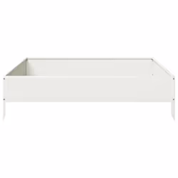 vidaXL Garden Raised Bed Outdoor Planter Pot Patio Flower Box White Steel - Additional view 4
