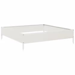 vidaXL Garden Raised Bed Outdoor Planter Pot Patio Flower Box White Steel - Additional view 5