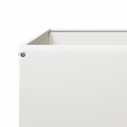 vidaXL Garden Raised Bed Outdoor Planter Pot Patio Flower Box White Steel - Additional view 6
