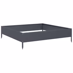 vidaXL Garden Raised Bed Outdoor Planter Pot Patio Flower Box Anthracite Steel - Additional view 5