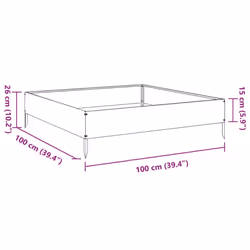 vidaXL Garden Raised Bed Outdoor Planter Pot Patio Flower Box Galvanised Steel - Additional view 9