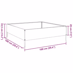 vidaXL Garden Raised Bed Outdoor Planter Pot Patio Flower Box White Steel